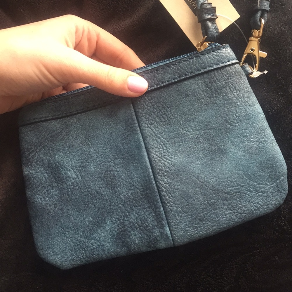 Wilsons Leather Blue Wristlet